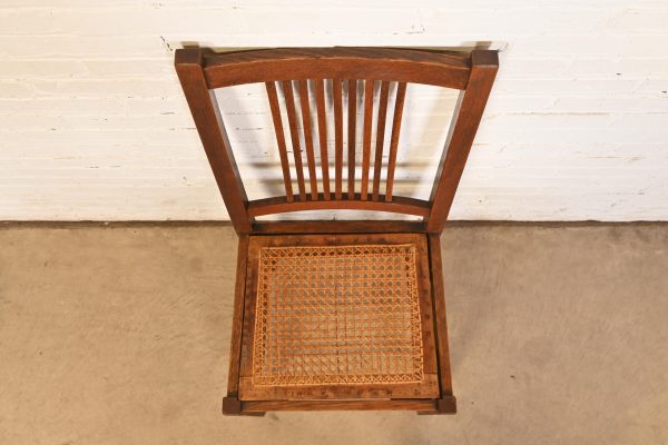 Gustav Stickley Antique Mission Oak Arts & Crafts Spindle Side Chair or Dining Chair, Circa 1900 - Image 5