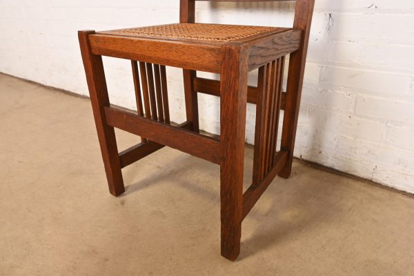Gustav Stickley Antique Mission Oak Arts & Crafts Spindle Side Chair or Dining Chair, Circa 1900 - Image 8