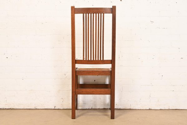 Gustav Stickley Antique Mission Oak Arts & Crafts Spindle Side Chair or Dining Chair, Circa 1900 - Image 10