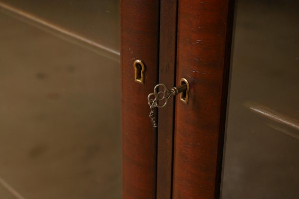 R. J. Horner Style American Empire Carved Mahogany Double Bookcase With Lion Paw Feet, Circa 1890s - Image 5