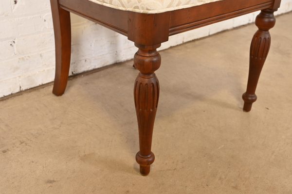 Ethan Allen British Colonial Solid Cherry Wood Dining Chairs, Set of Eight - Image 9