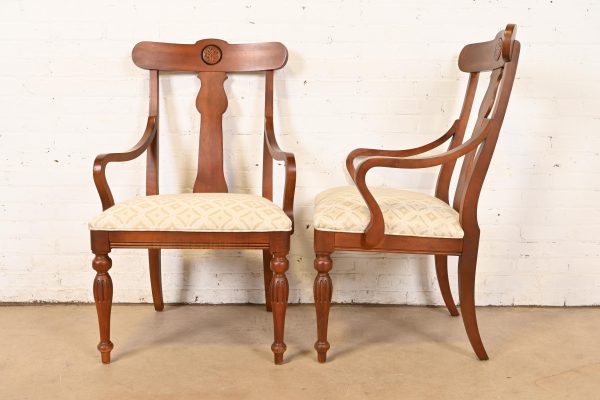 Ethan Allen British Colonial Solid Cherry Wood Dining Chairs, Set of Eight - Image 7