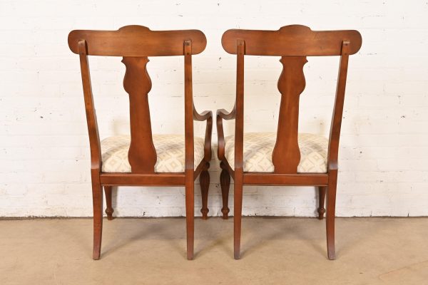 Ethan Allen British Colonial Solid Cherry Wood Dining Chairs, Set of Eight - Image 10