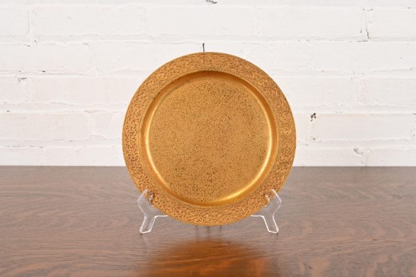 Tiffany Studios New York Bronze Doré Plate or Charger