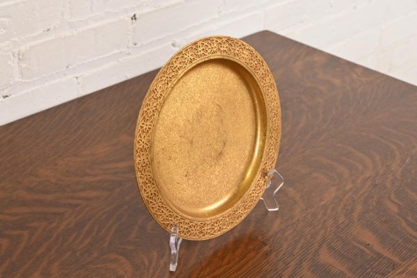 Tiffany Studios New York Bronze Doré Plate or Charger - Image 5