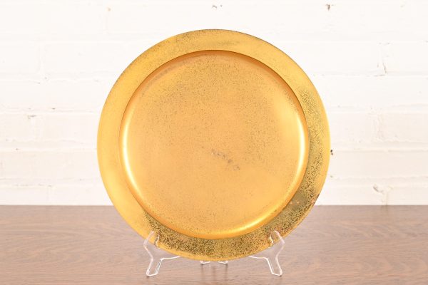 Tiffany Studios New York Bronze Doré Large Plate or Charger