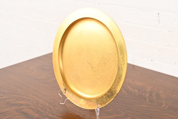 Tiffany Studios New York Bronze Doré Large Plate or Charger - Image 3