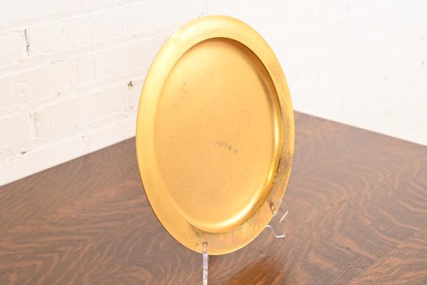 Tiffany Studios New York Bronze Doré Large Plate or Charger - Image 4