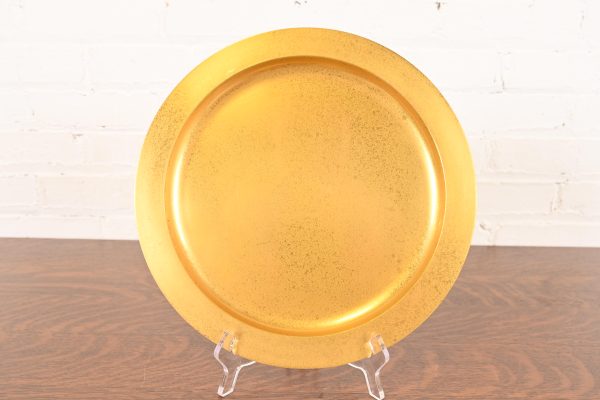 Tiffany Studios New York Bronze Doré Large Plate or Charger