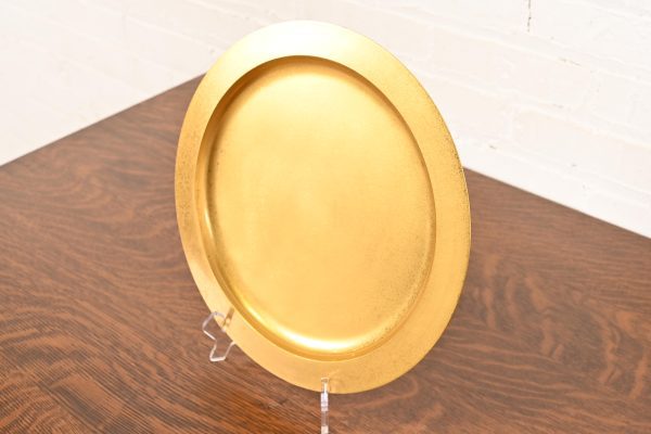 Tiffany Studios New York Bronze Doré Large Plate or Charger - Image 3