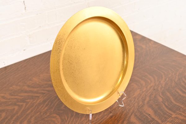 Tiffany Studios New York Bronze Doré Large Plate or Charger - Image 4