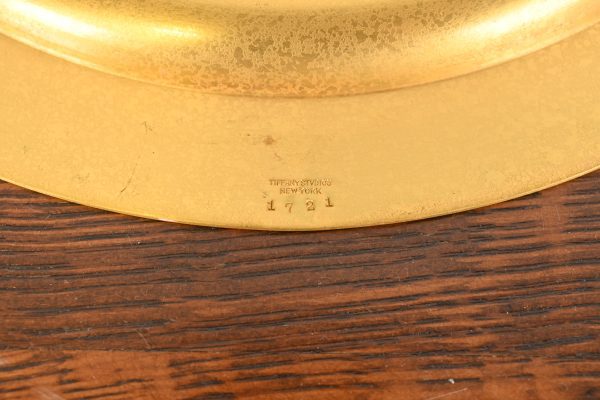 Tiffany Studios New York Bronze Doré Large Plate or Charger - Image 7
