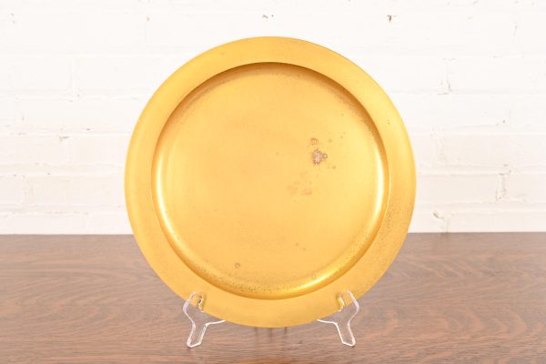 Tiffany Studios New York Bronze Doré Large Plate or Charger