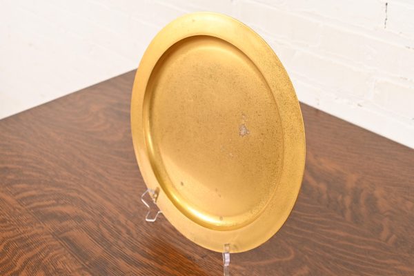 Tiffany Studios New York Bronze Doré Large Plate or Charger - Image 3