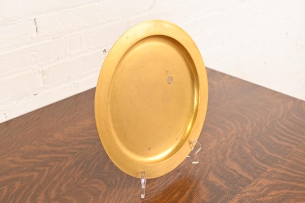 Tiffany Studios New York Bronze Doré Large Plate or Charger - Image 4