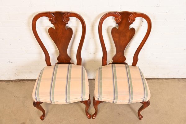 John Widdicomb Queen Anne Solid Mahogany Dining Chairs, Pair - Image 5