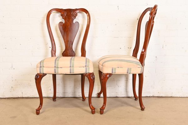 John Widdicomb Queen Anne Solid Mahogany Dining Chairs, Pair - Image 6
