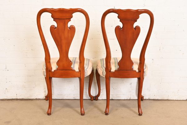 John Widdicomb Queen Anne Solid Mahogany Dining Chairs, Pair - Image 7