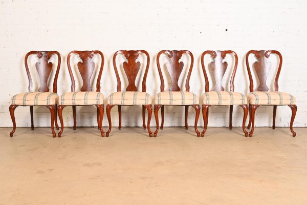 John Widdicomb Queen Anne Solid Mahogany Dining Chairs, Pair - Image 8