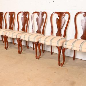 John Widdicomb Queen Anne Mahogany Dining Chairs, Set of Six
