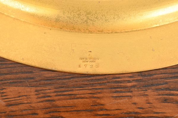 Tiffany Studios New York Bronze Doré Large Plate or Charger - Image 6