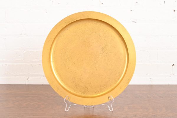 Tiffany Studios New York Bronze Doré Large Plate or Charger