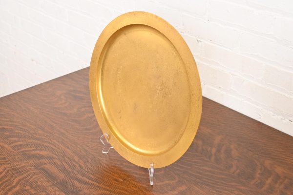 Tiffany Studios New York Bronze Doré Large Plate or Charger - Image 3