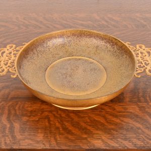 Louis Comfort Tiffany Furnaces Favrile Bronze Doré Double Handled Footed Centerpiece Bowl