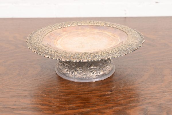 Tiffany & Co. Antique Victorian Repoussé Silverplate Compote Dish, Centerpiece, or Tazza - Image 2