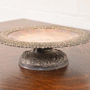 Tiffany & Co. Antique Victorian Repoussé Silverplate Compote Dish, Centerpiece, or Tazza