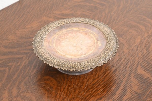 Tiffany & Co. Antique Victorian Repoussé Silverplate Compote Dish, Centerpiece, or Tazza - Image 3