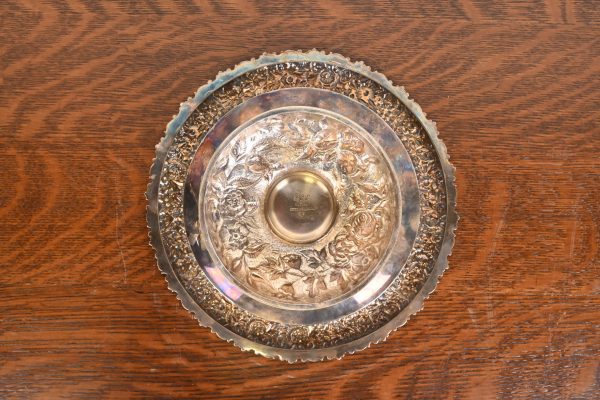 Tiffany & Co. Antique Victorian Repoussé Silverplate Compote Dish, Centerpiece, or Tazza - Image 5