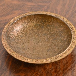 Louis Comfort Tiffany Furnaces Favrile Bronze Doré and Enamel Bowl