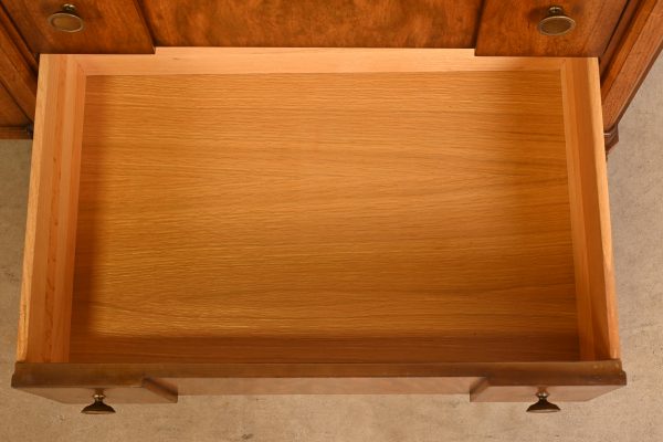 French Regency Louis XVI Burled Walnut Long Dresser or Credenza by Mount Airy Furniture, Circa 1960s - Image 7