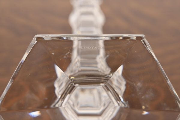 Tiffany & Co. Clear Crystal Candlesticks, Pair - Image 10