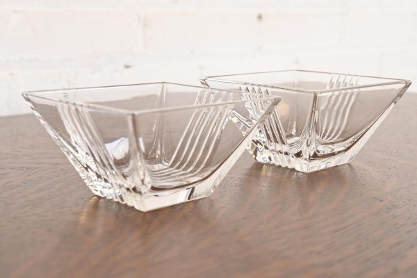 Tiffany & Co. Cut Crystal Snack Bowls, Pair