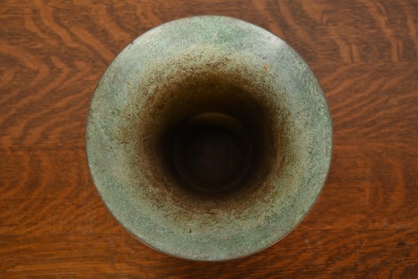 Carl Sorensen Art Deco Verdigris Bronze Trumpet Vase - Image 5