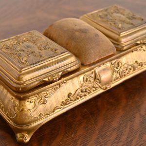 Tiffany & Co. Style Antique French Repousse Bronze Doré Jewelry Box