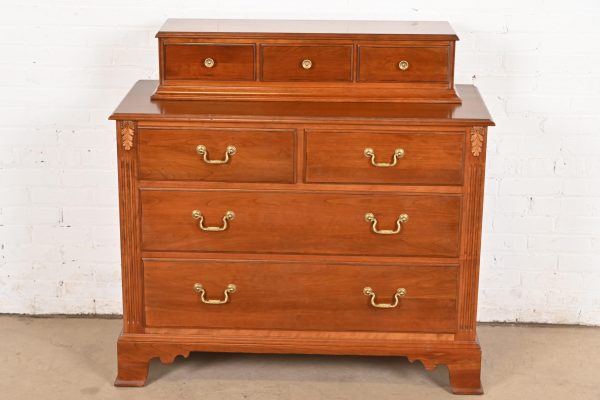Ethan Allen Georgian Solid Cherry Wood Dresser or Chest of Drawers - Image 2