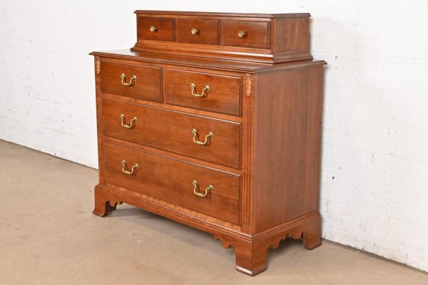 Ethan Allen Georgian Solid Cherry Wood Dresser or Chest of Drawers - Image 3