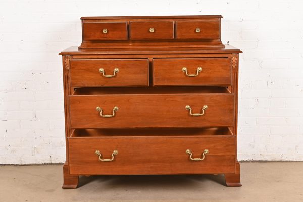 Ethan Allen Georgian Solid Cherry Wood Dresser or Chest of Drawers - Image 5