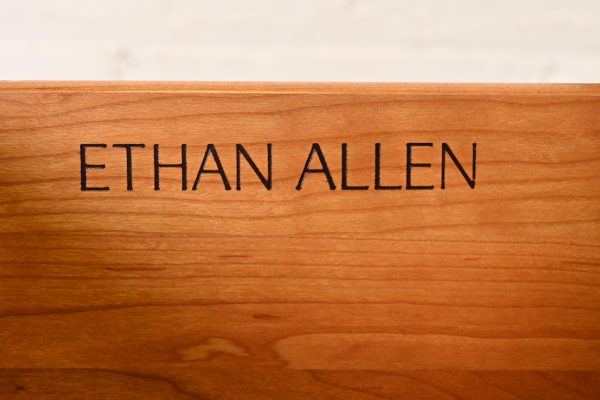 Ethan Allen Georgian Solid Cherry Wood Dresser or Chest of Drawers - Image 8