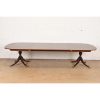 Kindel Furniture Georgian Mahogany Double Pedestal Extension Dining Table, Newly Refinished - Image 2