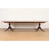 Kindel Furniture Georgian Mahogany Double Pedestal Extension Dining Table, Newly Refinished - Image 3