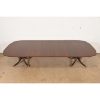 Kindel Furniture Georgian Mahogany Double Pedestal Extension Dining Table, Newly Refinished - Image 5
