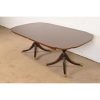 Kindel Furniture Georgian Mahogany Double Pedestal Extension Dining Table, Newly Refinished - Image 8