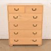 Henredon Mid-Century Modern Campaign Oak Highboy Dresser - Image 2