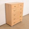 Henredon Mid-Century Modern Campaign Oak Highboy Dresser - Image 4