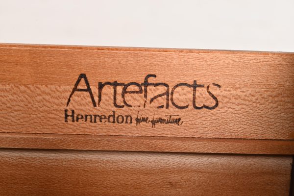 Henredon Mid-Century Modern Campaign Oak Highboy Dresser - Image 8