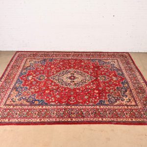 Vintage Hand-Knotted Persian Tabriz Large Room Size Rug